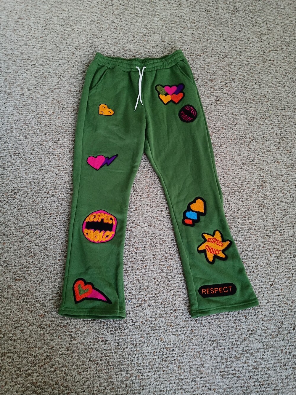 Manfinity EMRG Men's Green Summer Streetweat Rave Sweatpants Size Large